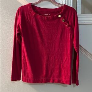 LOFT women’s Vibrant fuchsia, Long Sleeve‎ Top